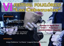 Cartel VI Festival Folklórico Las Cabezuelas. Agosto 2016