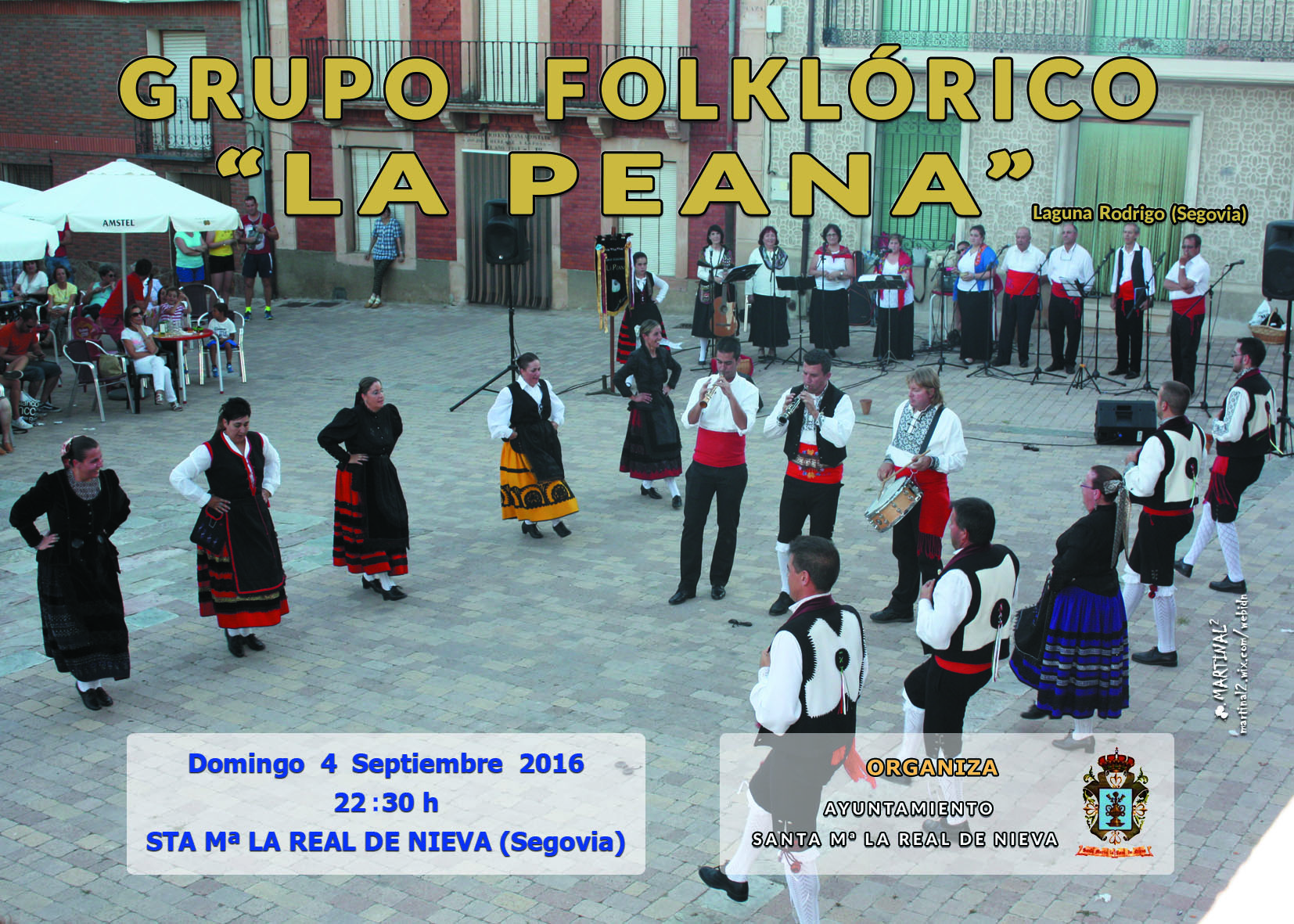 CARTEL ACTUACIÓN GF LA PEANA EN STA Mª DE NIEVA (4-SEPT-2016)